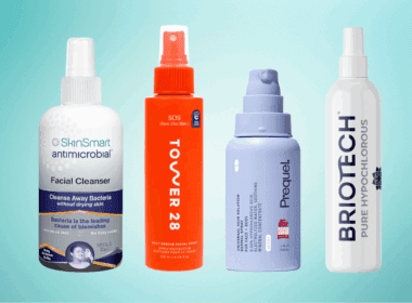 Four different hypochlorous acid sprays